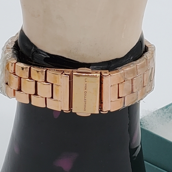 ??La Mer Collections Rose Gold Link Watch main image 5